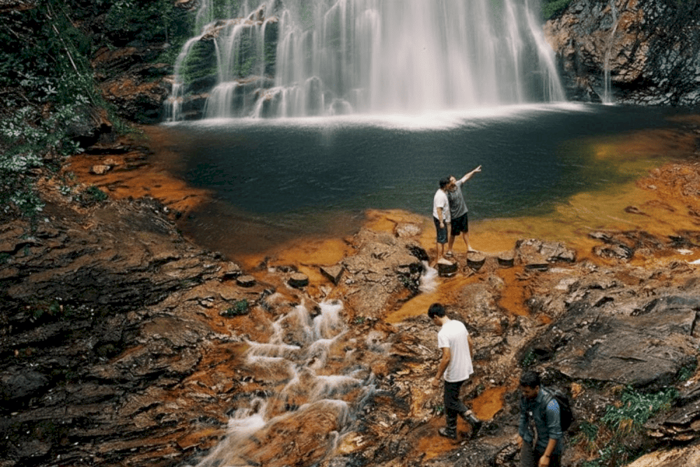 Swimming is a famous activity at the Love Waterfall Sapa, offering visitors the opportunity to relax in the cool water